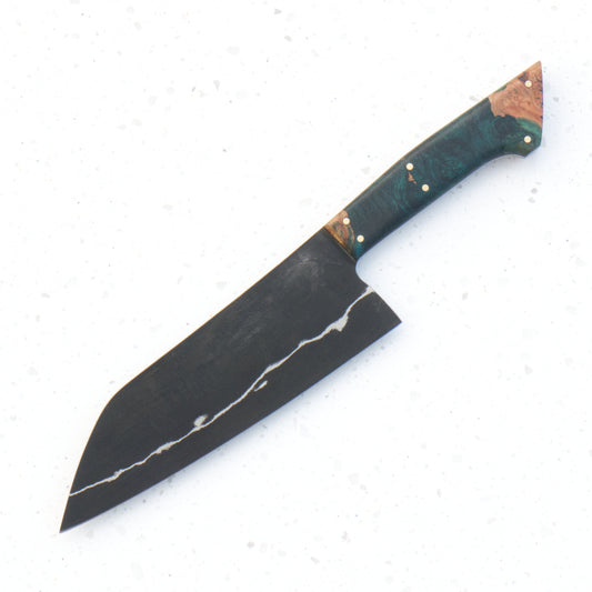 7" Bunka 80CRV2 Dark-mai Burl Teal