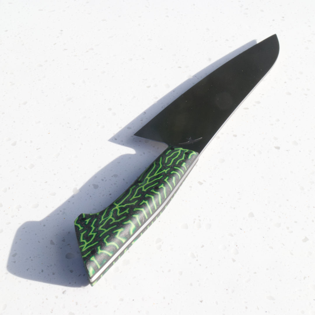 9" Gyuto AEB-L Crazy Micarta Green & Black