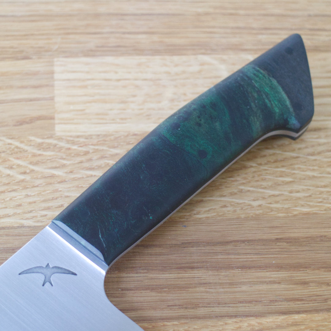 7" Nakiri AEB-L Spalted Burl Green & Black