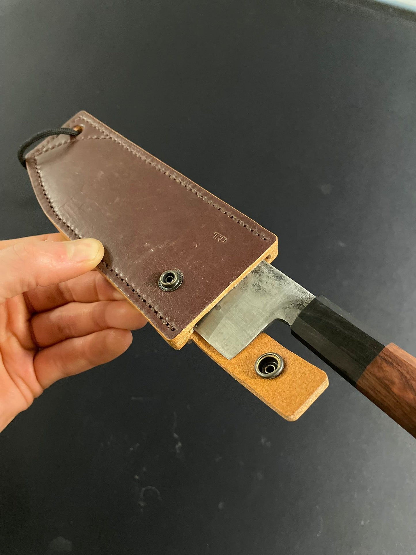 Leather kitchen knife sheath making course